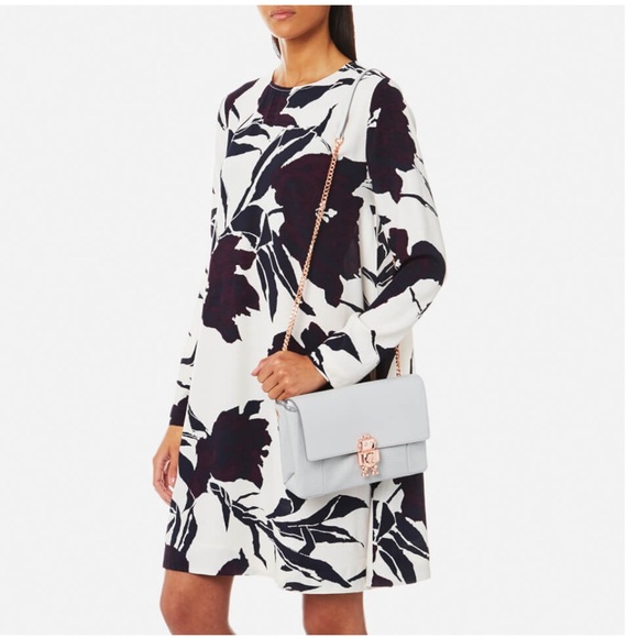 Ted Baker Women's Jemms Robot Lock Cross Body Bag - Grey - Picture 6 of 13